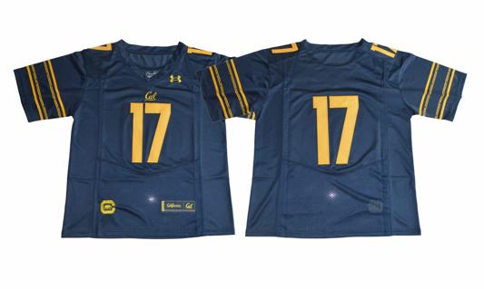 Men's California Golden Bears #17 Deep Blue Under Armour Football Jersey