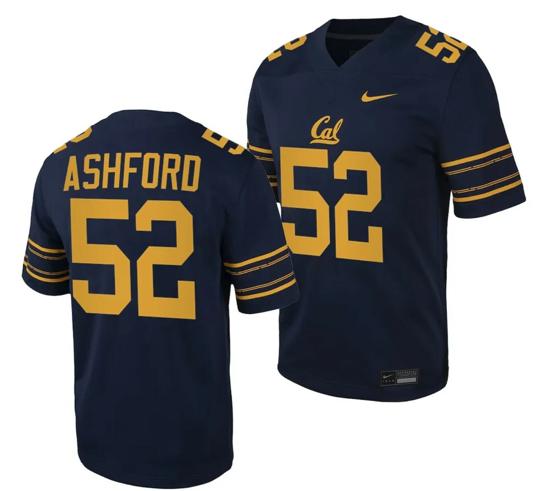 Men's Cal Bears NIL Zurich Ashford Jersey #52 College Football Game 2023 Black