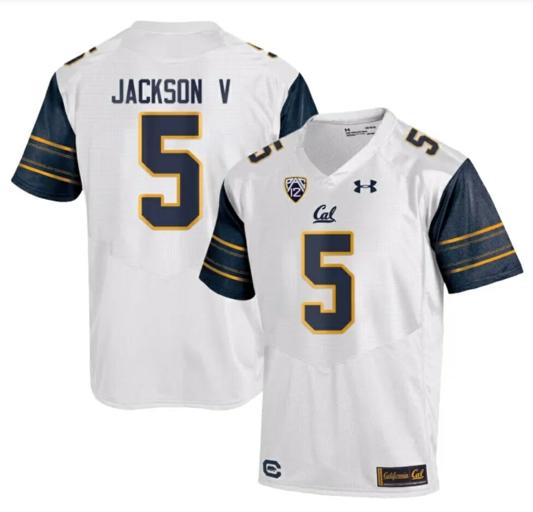 Men's Cal Bears Jackson V Jersey #5 College Football 2023 Stitched White