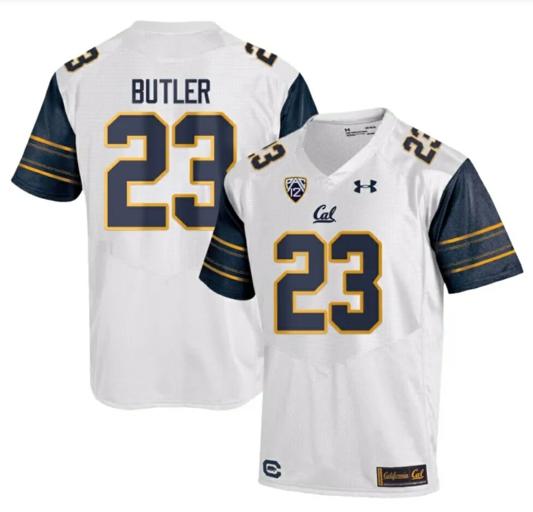 Men's Cal Bears Dejuan Butler Jersey #23 College Football 2023 Stitched White