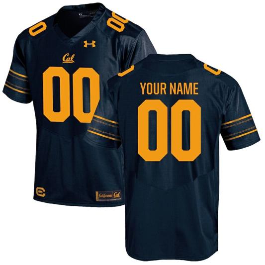 Men's California Golden Bears Customized Jersey Under Armour Home Navy