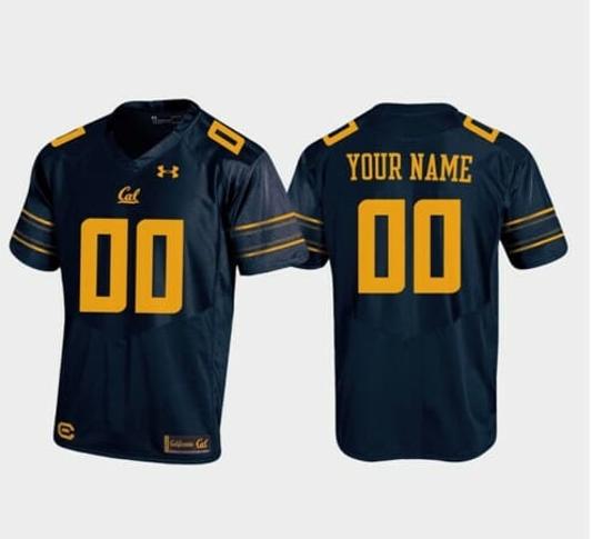 Men's California Golden Bears Customized Jersey Replica Football Under Armour Navy