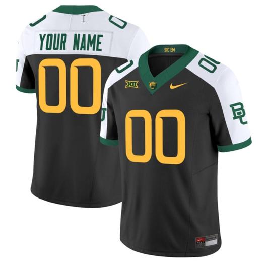 Men's Nike Customized Baylor Bears Jersey Name and Number Vapor Limited College Football All Stitched Black Alternate