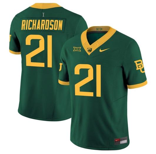 Men's Nike Dominic Richardson Jersey #21 Baylor Bears Vapor Limited College Football All Stitched Green