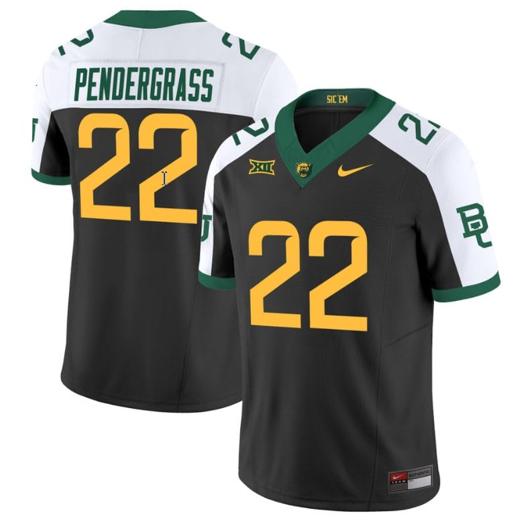 Men's Nike Dawson Pendergrass Jersey #22 Baylor Bears Vapor Limited College Football All Stitched Black Alternate