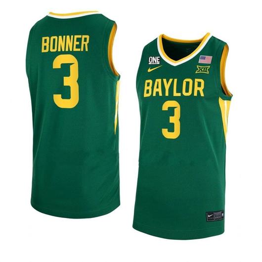 Men's Nike #3 Dale Bonner Jersey Baylor Bears College Basketball Jerseys Green