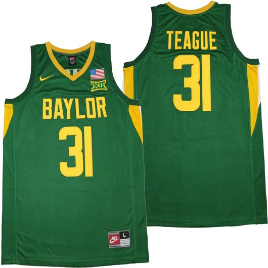 Men's Nike Baylor Bears #31 MaCio Teague NCAA Basketball Jersey