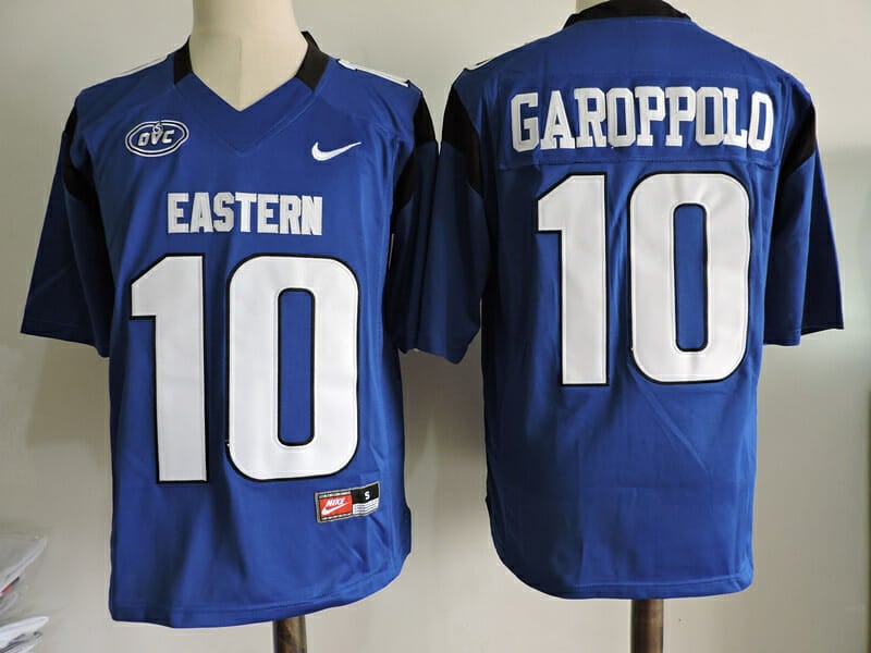 Men's Nike Eastern Illinois Panthers #10 JIMMY GAROPPOLO College Football Jersey Blue