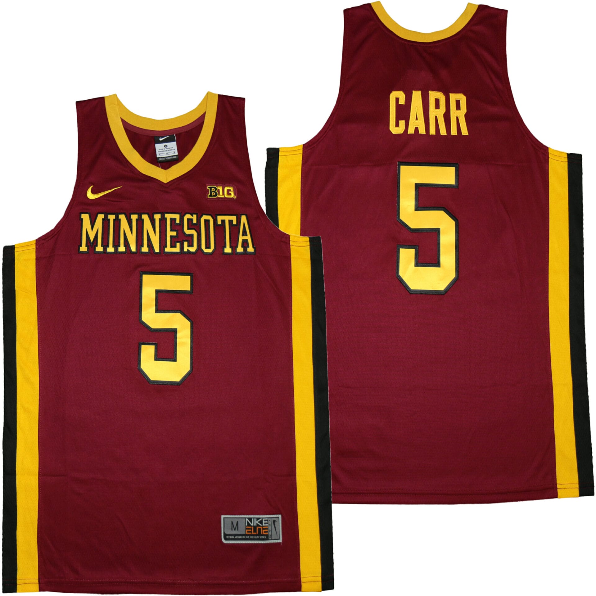 Men's Nike Minnesota Golden Gophers #5 Marcus Carr NCAA College Basketball Jersey Red