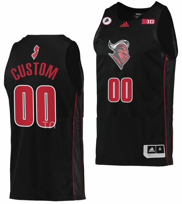 Men's Custom Rutgers Scarlet Knights Jersey Name and Number College Basketball Swingman Black