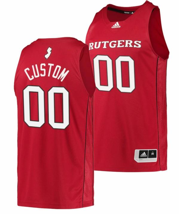 Men's Custom Rutgers Scarlet Knights Jersey Name and Number College Basketball  Scarlet