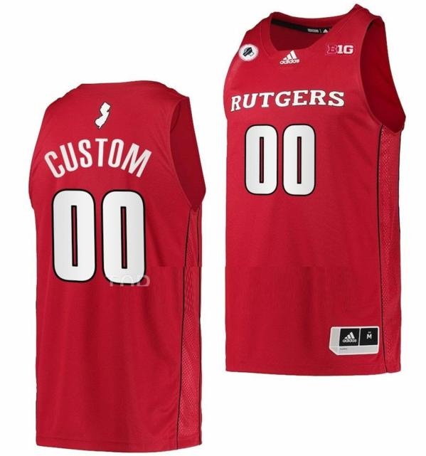 Men's Custom Rutgers Scarlet Knights Jersey Name and Number College Basketball Swingman Scarlet