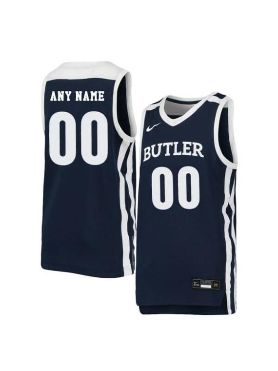 Men's Nike Custom Butler Bulldogs Basketball Jersey College Name and Number Elite Navy