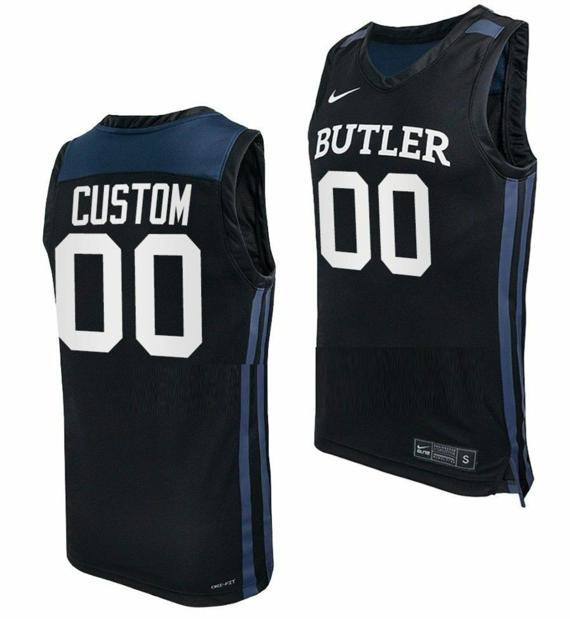 Men's Nike Custom Butler Bulldogs Jersey Name and Number College Basketball Black