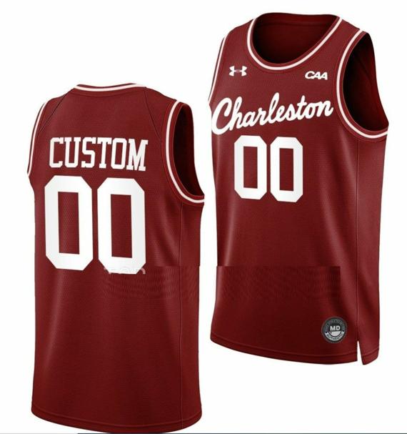 Men's Custom Charleston Cougars Jersey Name and Number College Basketball Throwback Maroon