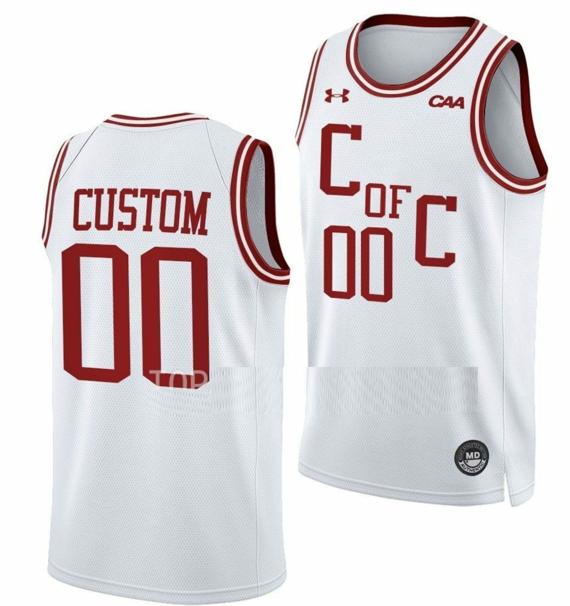 Men's Custom Charleston Cougars Jersey Name and Number College Basketball White