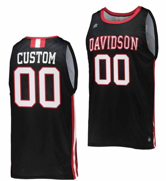 Men's Custom Davidson Wildcats Jersey Name and Number College Basketball Black