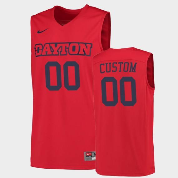 Dayton Flyers Custom Name Number Red College Basketball Jersey