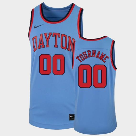 Dayton Flyers Custom Name Number Light Blue College Basketball Replica Jersey