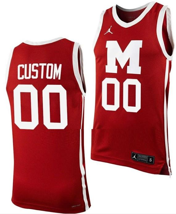 Men's Jordan Brand Custom Morehouse Maroon Tigers Jersey Name and Number College Basketball Red