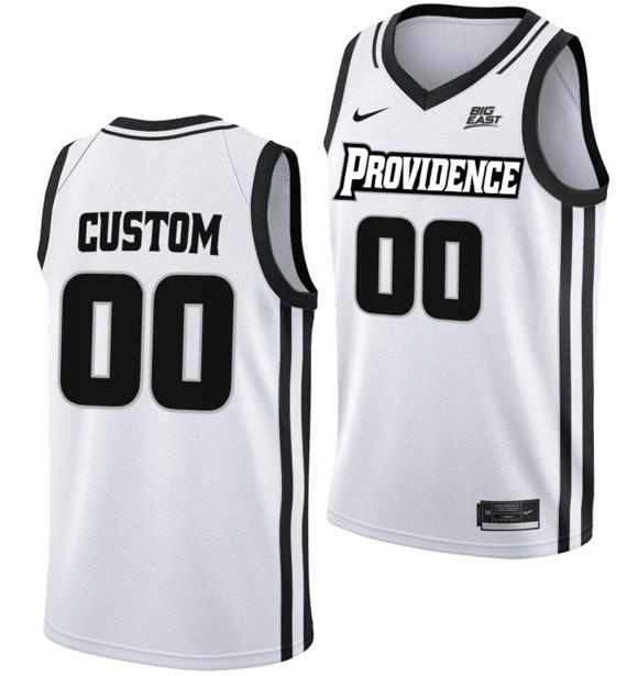 Men's Nike Custom Providence Friars Jersey Name and Number College Basketball Big East Home White