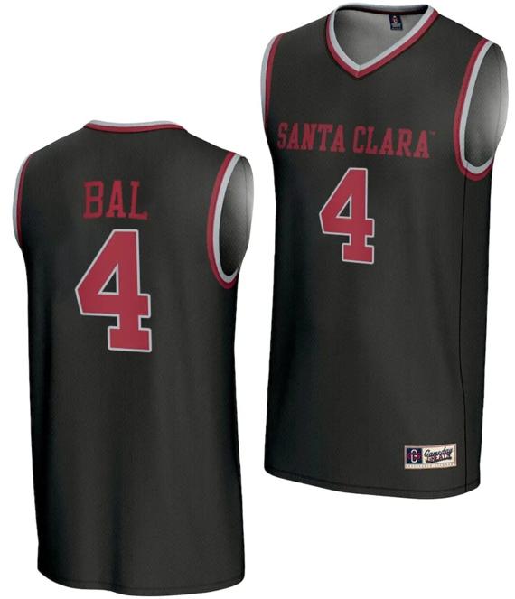 Men's Adama Bal Jersey #4 Santa Clara Broncos Gameday Greats Basketball NIL Lightweight Black