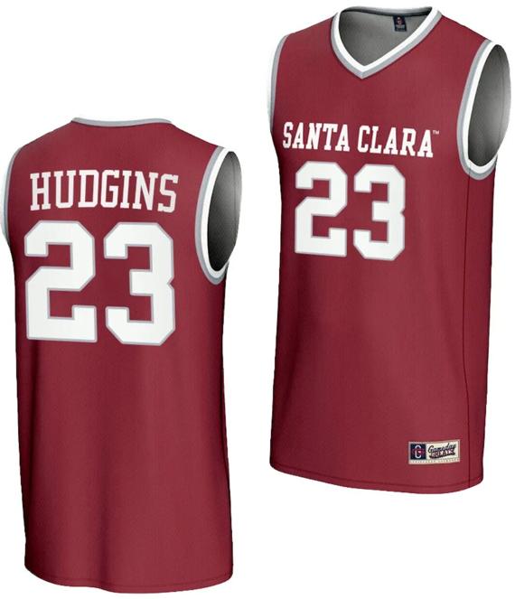 Men's Marya Hudgins Jersey #23 Santa Clara Broncos Gameday Greats Basketball NIL Lightweight Maroon