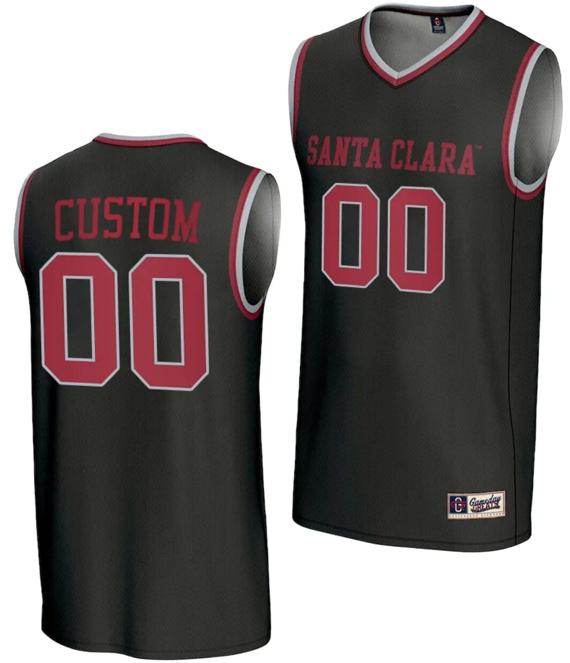 Men's Custom Santa Clara Broncos Gameday Greats Jersey Name and Number Basketball NIL Lightweight Black