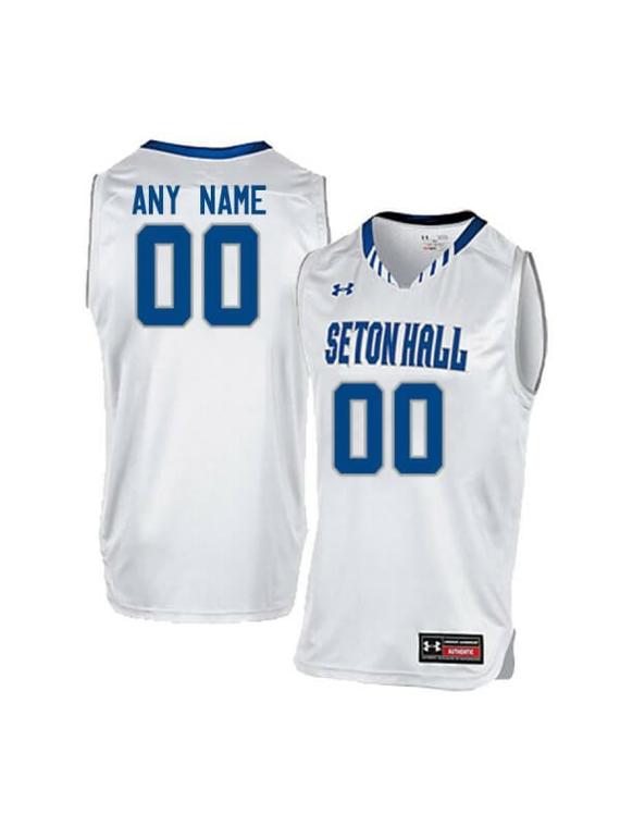 Men's Custom Seton Hall Pirates Jersey College Basketball Name and Number White