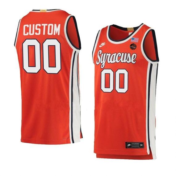 Men's Custom Syracuse Orange Jersey Basketball College Name and Number Red