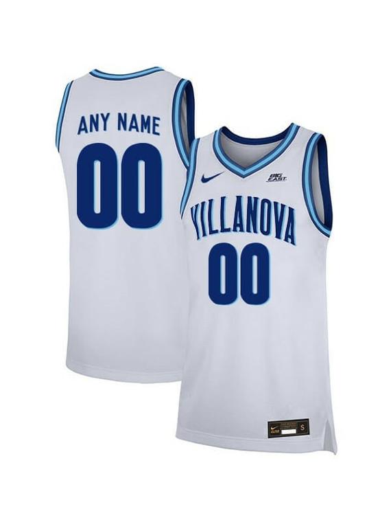 Men's Nike Custom Villanova Wildcats Jersey College Basketball Name and Number Elite White