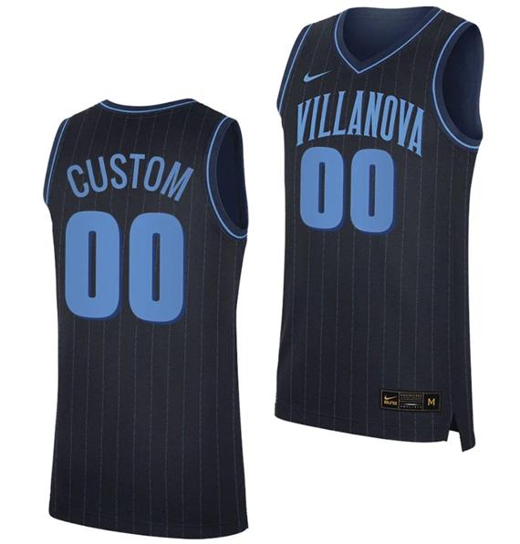 Men's Nike Custom Villanova Wildcats Jersey Name and Number Replica College Basketball 2023-24 Navy