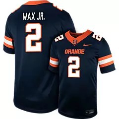 Men's Syracuse Orange #2 M WAX Navy Nike Replica College Football Stitched Jersey