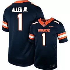 Men's Syracuse Orange #1 L ALLEN Navy Nike Replica College Football Stitched Jersey