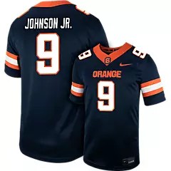 Men's Syracuse Orange #9 M JOHNSON JR. Navy Nike Replica College Football Stitched Jersey