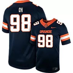 Men's Syracuse Orange #98 JADYN OH Navy Nike Replica College Football Stitched Jersey