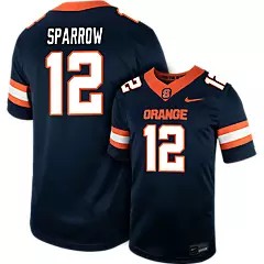 Men's Syracuse Orange #12 A SPARROW Navy Nike Replica College Football Stitched Jersey