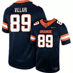 Men's Syracuse Orange #89 D VILLARI Navy Nike Replica College Football Stitched Jersey