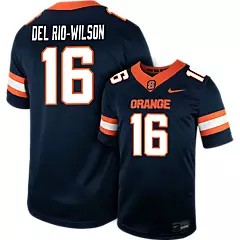 Men's Syracuse Orange #16 DEL RIO-WILSON Navy Nike Replica College Football Stitched Jersey