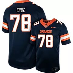 Men's Syracuse Orange #78 JOE CRUZ Navy Nike Replica College Football Stitched Jersey