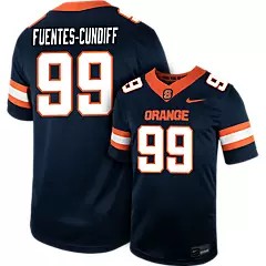 Men's Syracuse Orange #99 FUENTES-CUNDIFF Navy Nike Replica College Football Stitched Jersey