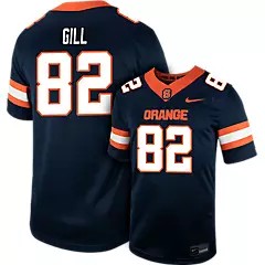 Men's Syracuse Orange #82 DARRELL GILL Navy Nike Replica College Football Stitched Jersey