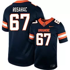 Men's Syracuse Orange #67 NOAH ROSAHAC Navy Nike Replica College Football Stitched Jersey