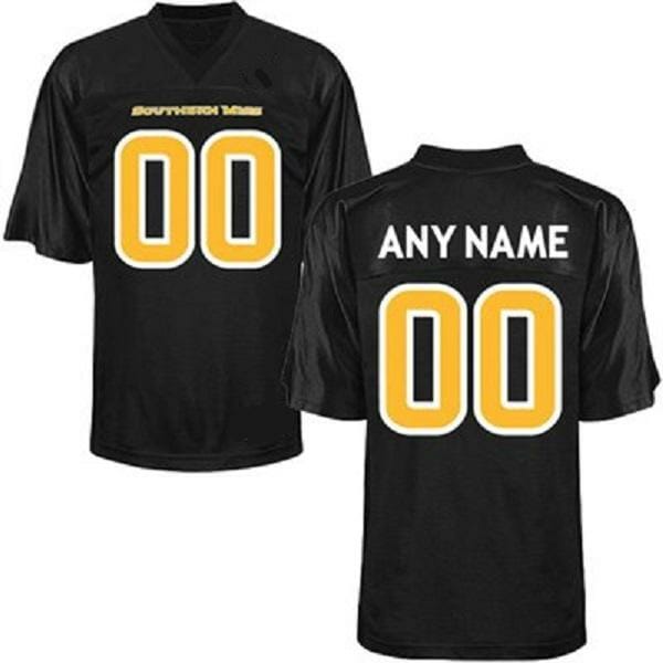 Men's Custom Southern Miss Golden Eagles Jersey Name Number Football Black