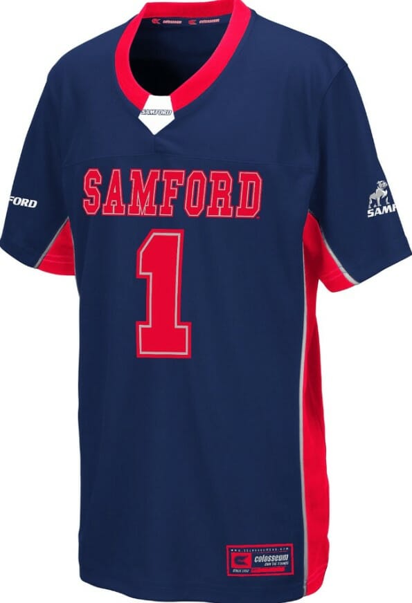 Men's Custom Samford Bulldogs Football Jersey University Navy