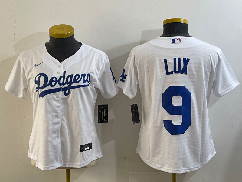 Women's Los Angeles Dodgers #9 White Cool Base Stitched Baseball Jersey