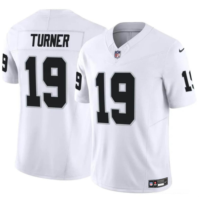 Youth Las Vegas Raiders #19 DJ Turner White 2024 F.U.S.E Stitched Football Jersey