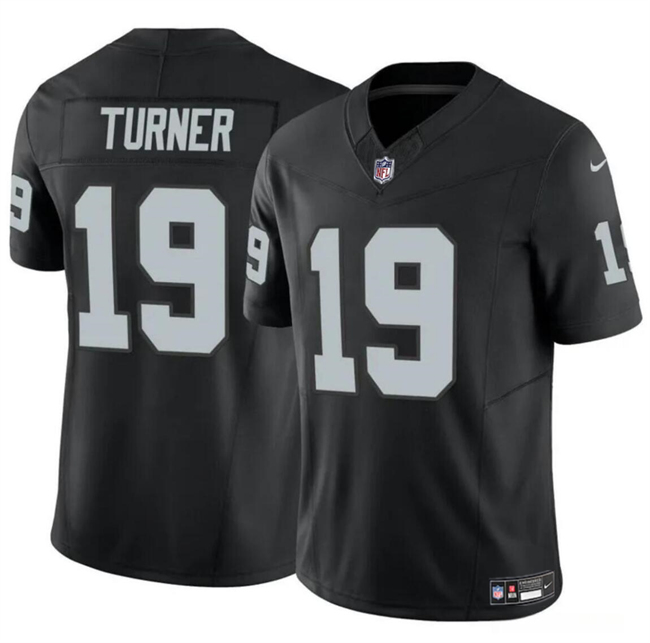 Youth Las Vegas Raiders #19 DJ Turner Black 2024 F.U.S.E Stitched Football Jersey