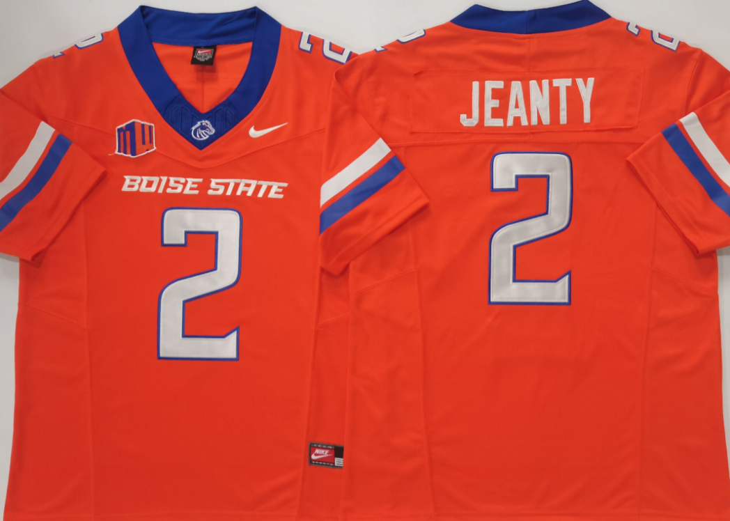 Men's Boise State Broncos #2 Ashton Jeanty Orange F.U.S.E Limited Jersey