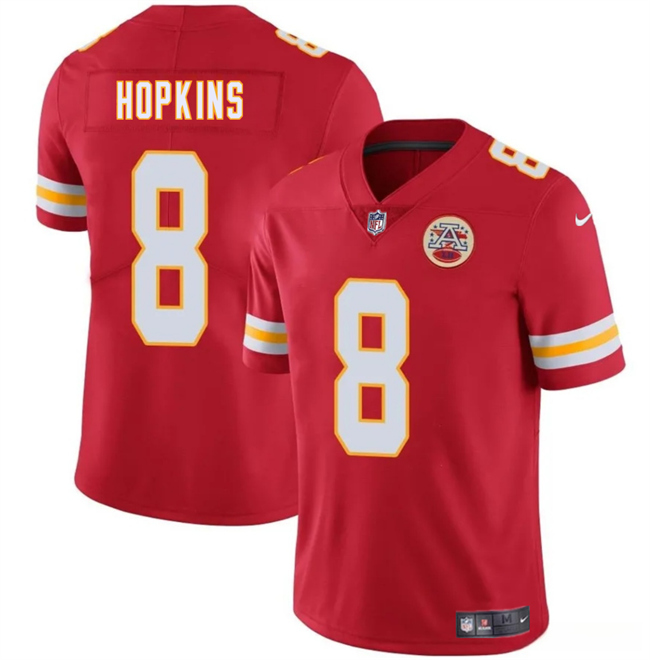 Youth Kansas City Chiefs #8 DeAndre Hopkins Red Vapor Untouchable Limited Stitched Football Jersey